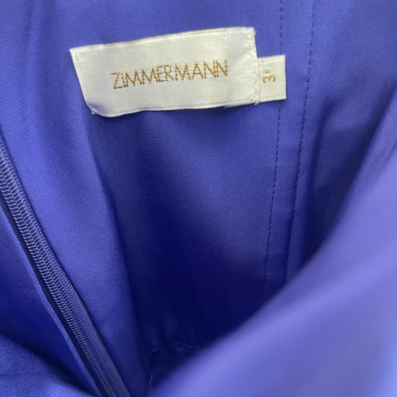Zimmermann Purple Strapless Blouse Size 3 - Picture 3 of 3